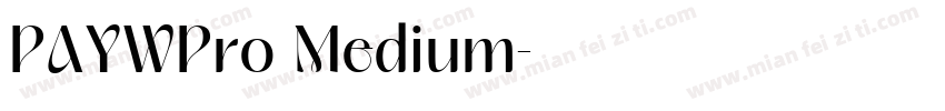 PAYWPro Medium字体转换
